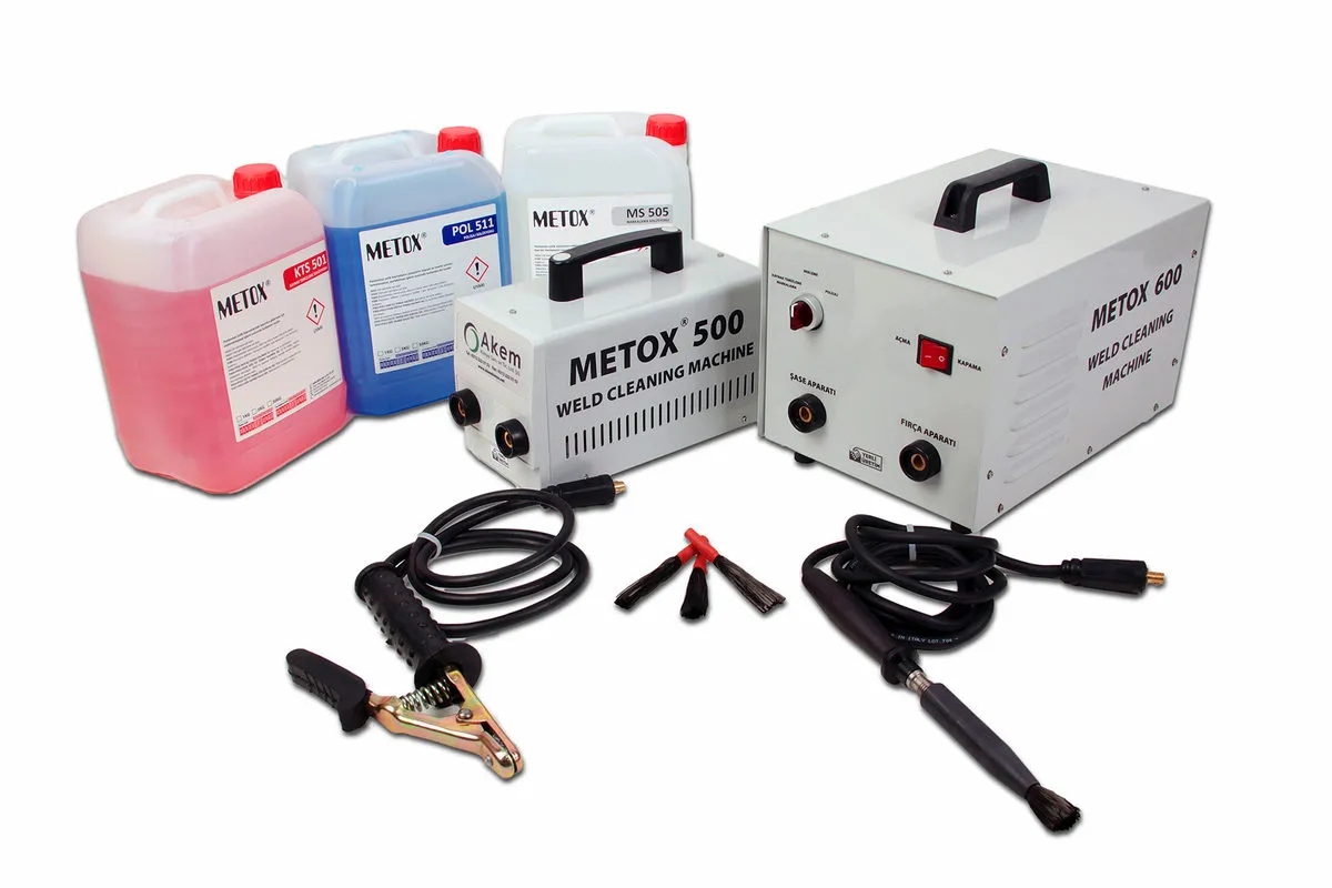 METOX chemical products and industrial cleaning equipment display