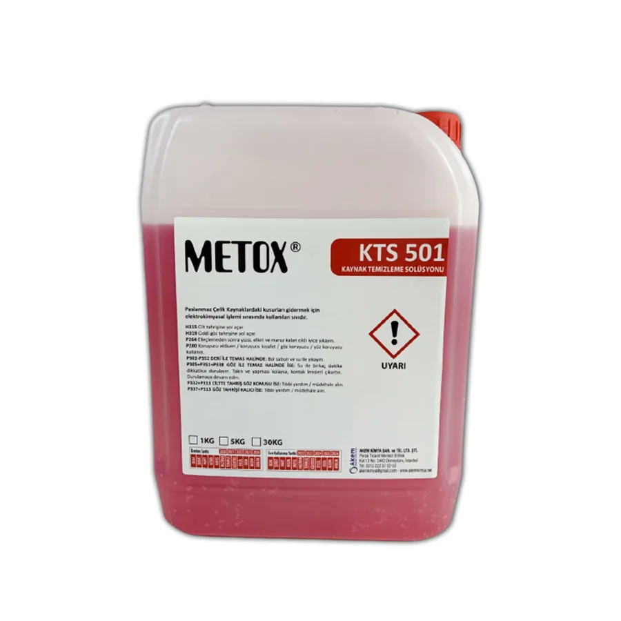 METOX KTS 501 kaynak temizleme solüsyonu bidonu