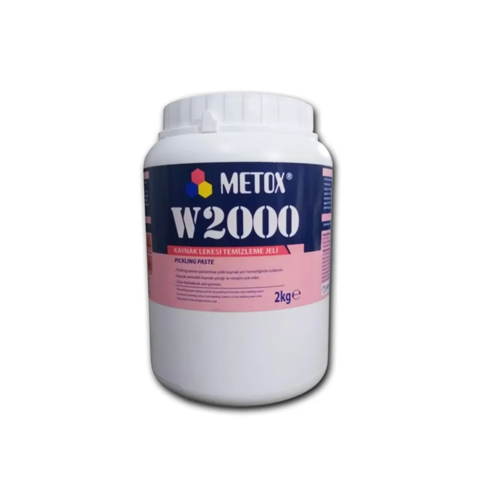 METOX W-2000 paslanmaz çelik pickling pastası, 2 kg kova