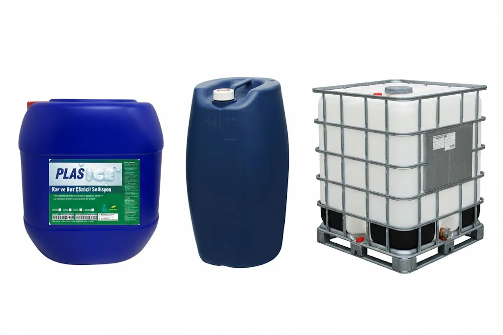 PLAS ICE 35kg bidon, 70kg bidon ve IBC tank ambalajları